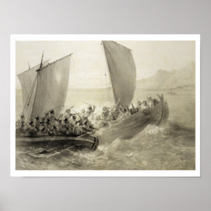 Poster Azov Cossacks Boarding a Turkish Corsair full of C