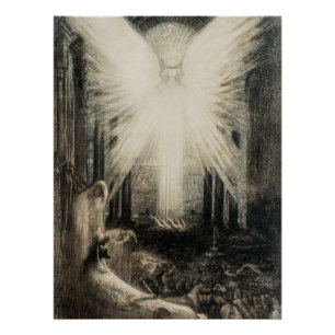 Pôster Azrael por Jean Delville, 1890