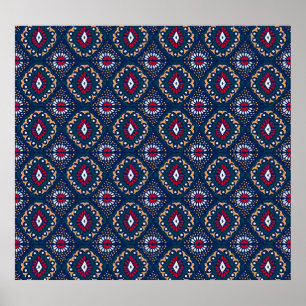 Poster Aztec Allure: Legância Tribal Striped