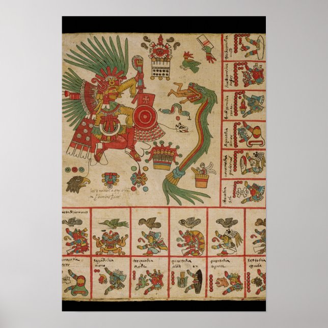 Pôster Aztec Codex Borbonicus (Frente)