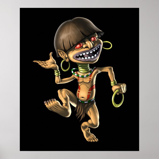 Poster Aztec Criatura Chaneque (Frente)