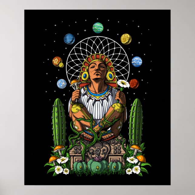 Poster Aztec Deus Xochipilli (Frente)