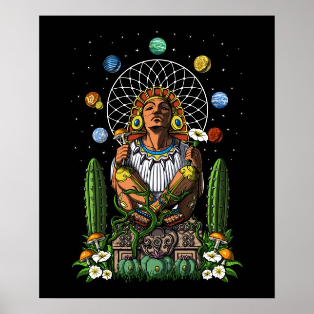 Poster Aztec Deus Xochipilli (Frente)