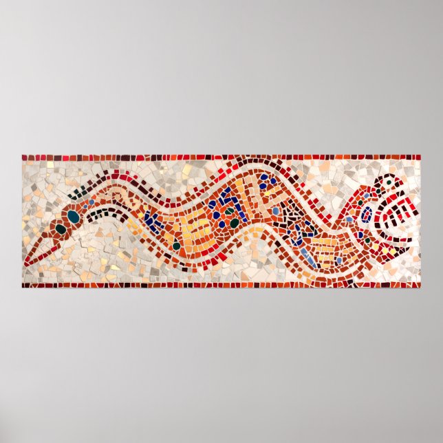 Poster Aztec Dragon Mosaic (Frente)