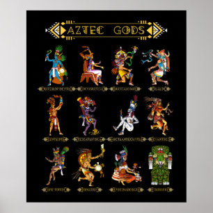 Poster Aztec Gods