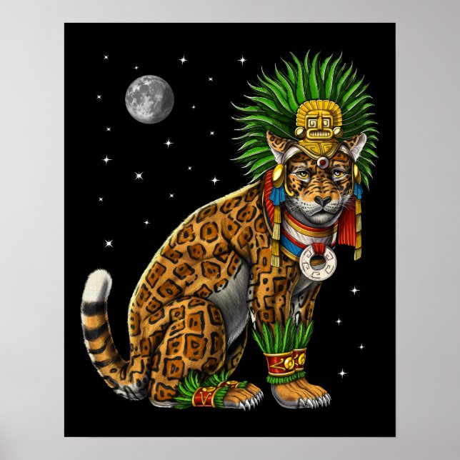 Poster Aztec Jaguar Deus (Frente)