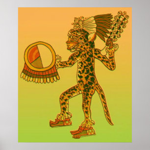 Poster Aztec Jaguar Warrior