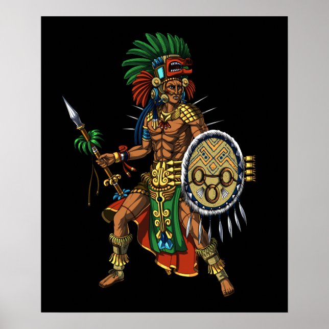 Poster Aztec Mayan Warrior (Frente)