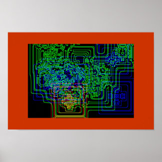 Poster Aztec Microchip