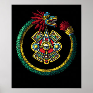 Poster Aztec Ouroboros