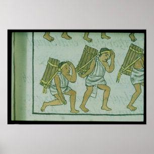 Pôster Aztec porters, from the 'Florentine Codex'