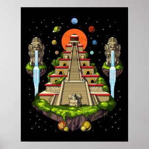 Poster Aztec Pyramid Island