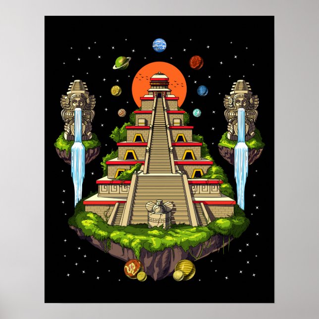 Poster Aztec Pyramid Island (Frente)