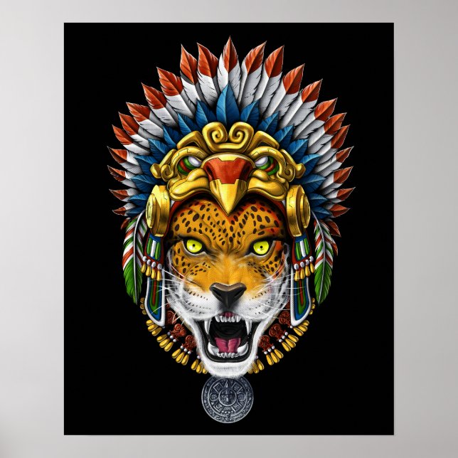 Poster Aztec Warrior Jaguar (Frente)