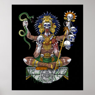 Poster Aztec Warrior Shaman