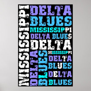 PÔSTER AZUIS DO DELTA DE MISSISSIPPI