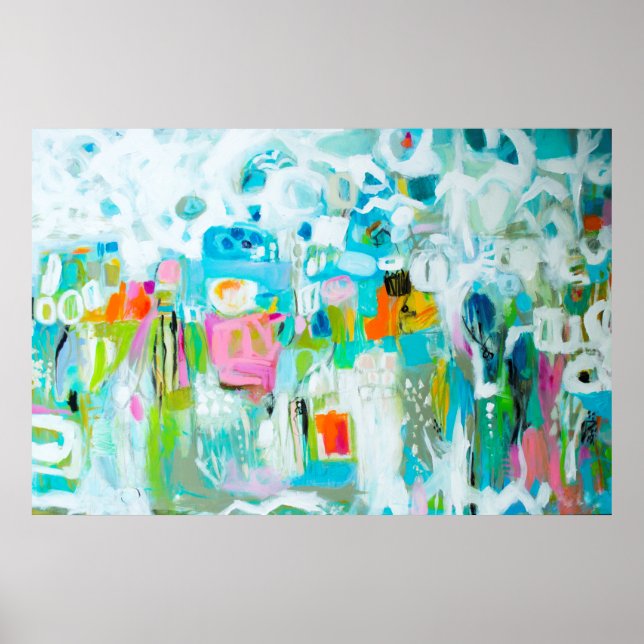 Poster Azul Abstrato (Frente)