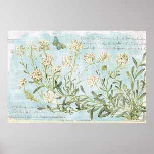 Pôster Azul Botânico