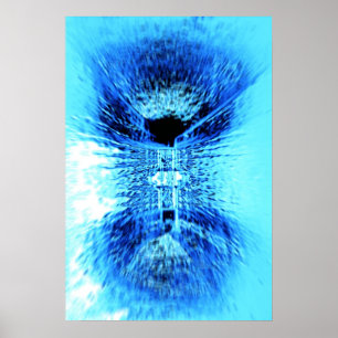 Pôster Azul congelado