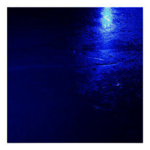 Pôster Azul Congelado 20" x 20", Papel de Poster (Semi-Br