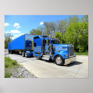 Poster azul da cortina de Lanita W900L