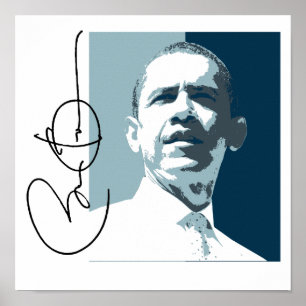PÔSTER AZUL DA LIDERANÇA DE OBAMA - .PNG