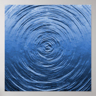 Poster Azul da ondinha da água