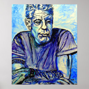 Poster Azul de Anthony Bourdain