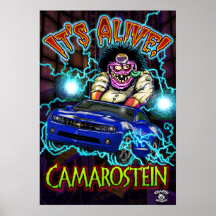 Poster azul de Chevy Camaro SS