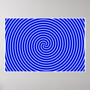 Pôster Azul de Hypno da ilusão óptica