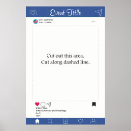 Poster Azul de Quadro de Prop Booth