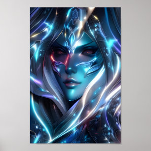 Poster Azul digital