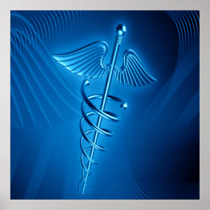 Poster azul do Caduceus