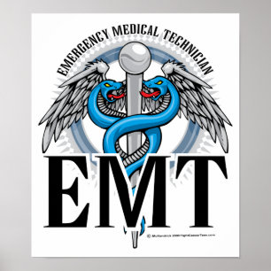 Pôster Azul do Caduceus de EMT