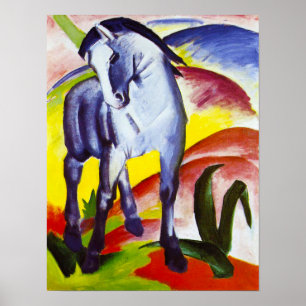 Poster azul do cavalo de Franz Marc