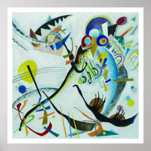 Poster Azul do segmento de Wassily Kandinsky 1921