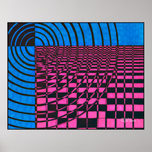 Pôster Azul e cor-de-rosa, AJOlson