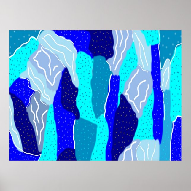 Poster Azul e gelo Cinza (Frente)