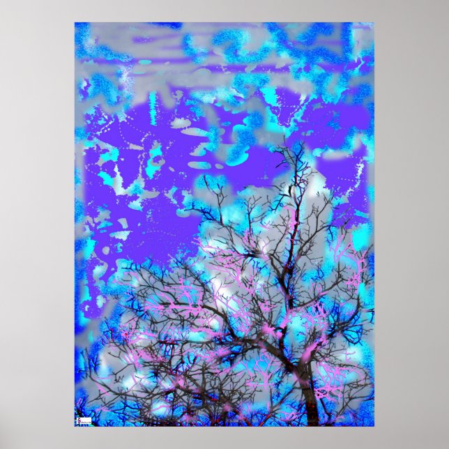 Poster azul elétrico (Frente)