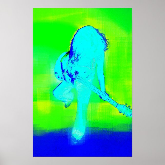 Poster azul elétrico (Frente)