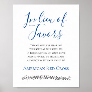 Poster Azul Em Vez De Favorecer O Casamento De Donativos 