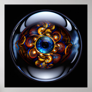 Poster Azul escuro mau