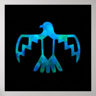Poster azul esverdeado de Thunderbird