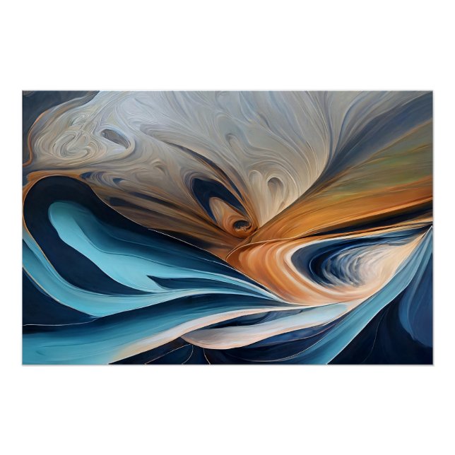 Pôster Azul fluido (Frente)