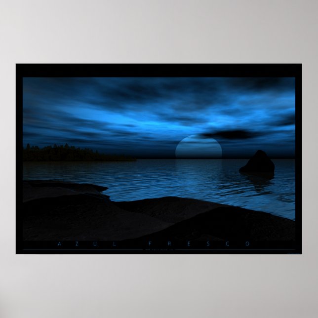 Pôster Azul Fresco (Frente)