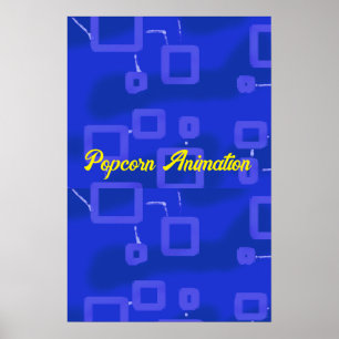 Poster Azul Geométrico