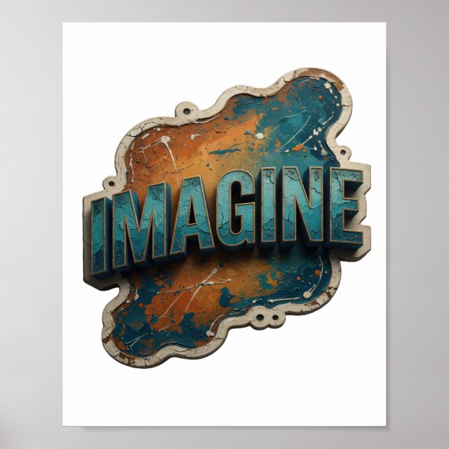 Poster Azul Limpo IMAGINE (Frente)