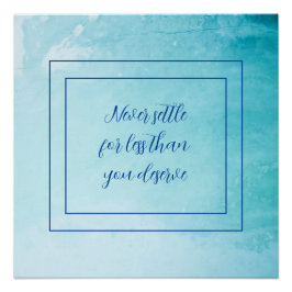 Pôster Azul Nunca Se Adapta Para Poster menos brilhante