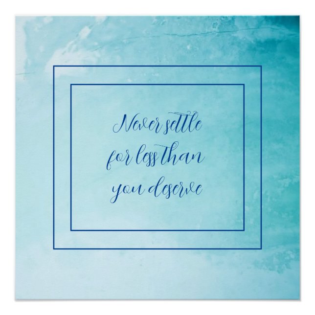 Pôster Azul Nunca Se Adapta Para Poster menos brilhante (Frente)