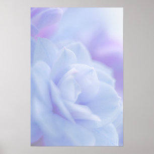 Poster azul Pastel da flor…